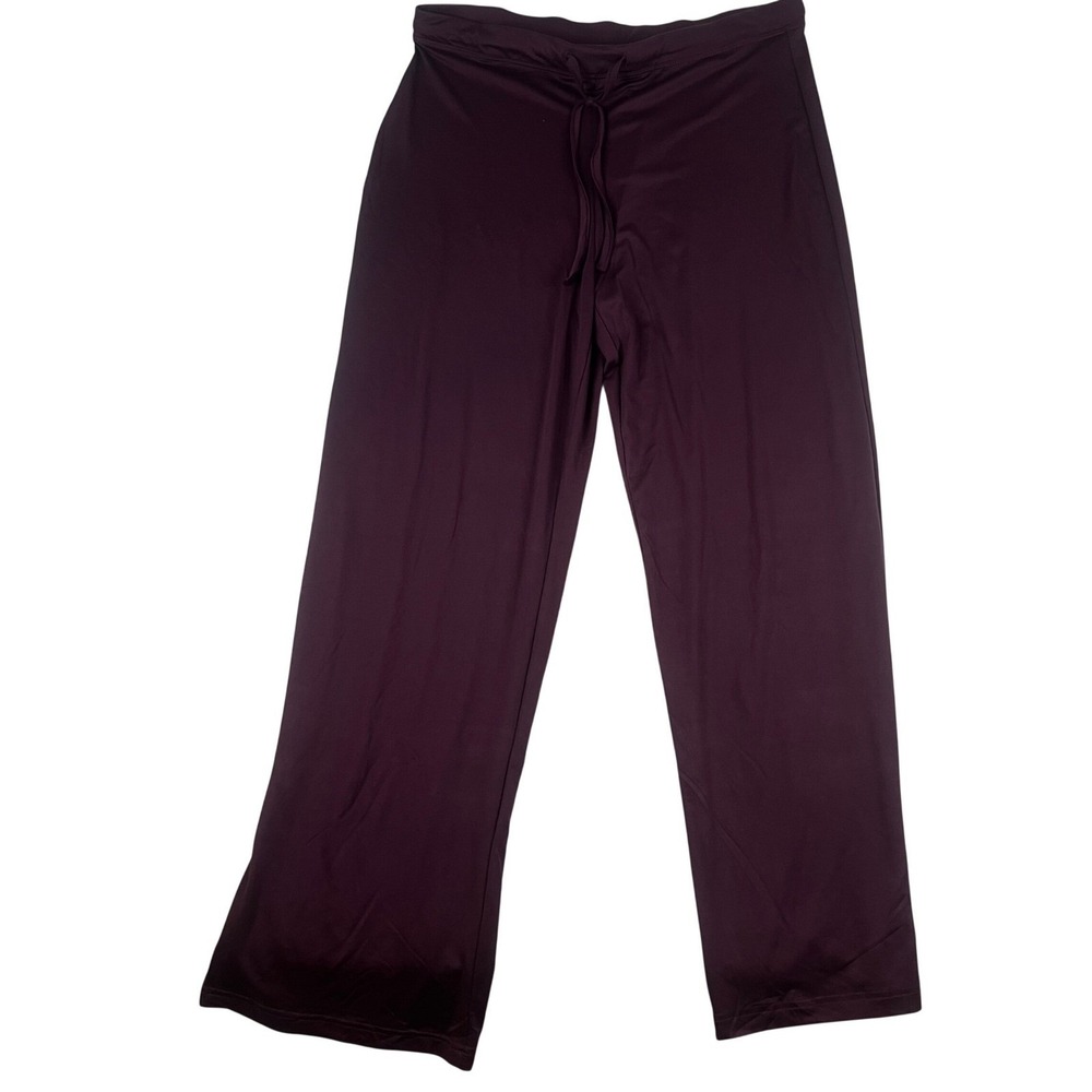 32 Degrees Cool Womens Medium Prune Purple Wide Leg Sleepwear Lounge Pants NEW